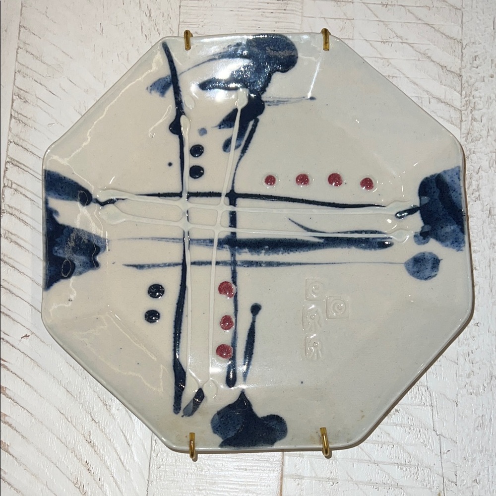 Reno Pottery Handpainted Octagonal Dish